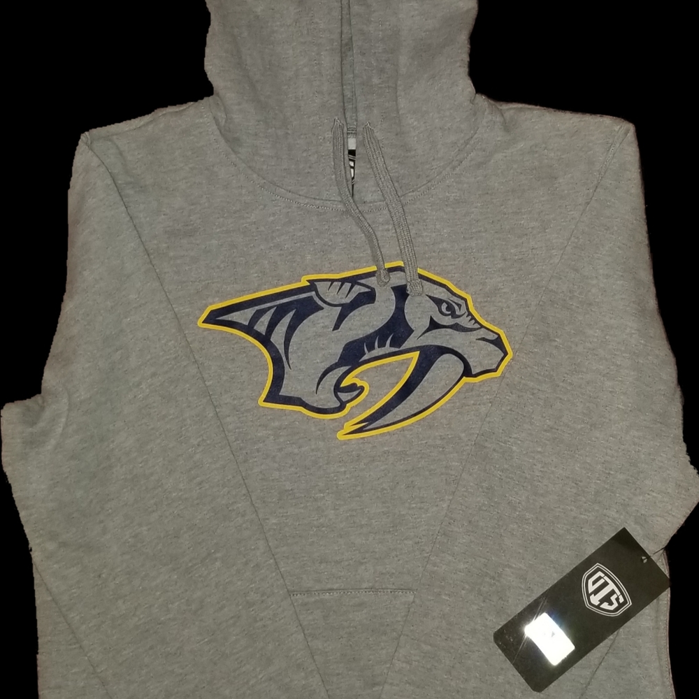 New OTS Nashville Predators Hoodie Womens Slate Gray Graphic Fleece Men's